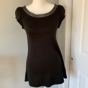 H&M Black Tunic Top w/Sequins Detailing